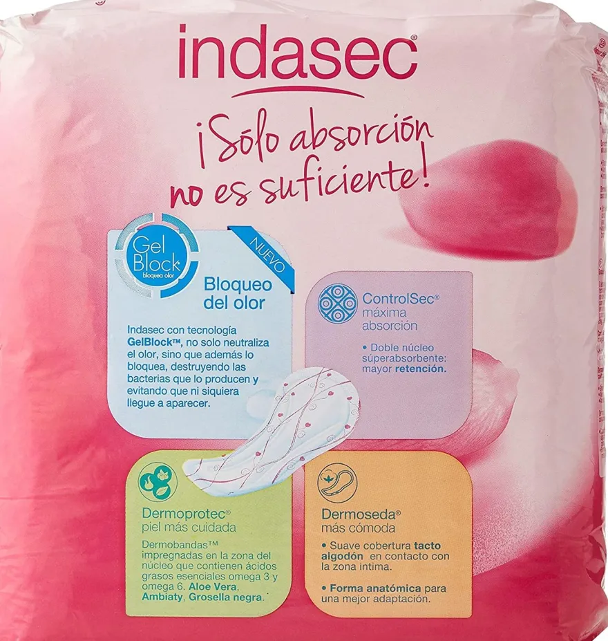 Indasec Extra Compresa Perdidas Leves (bolsa 20 Compresas) - Laboratorios Indas