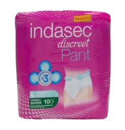 Indasec Pant Super Absorbente Incontinencia Orina Dia Anatomico (10 Unidades Talla L) - Laboratorios Indas