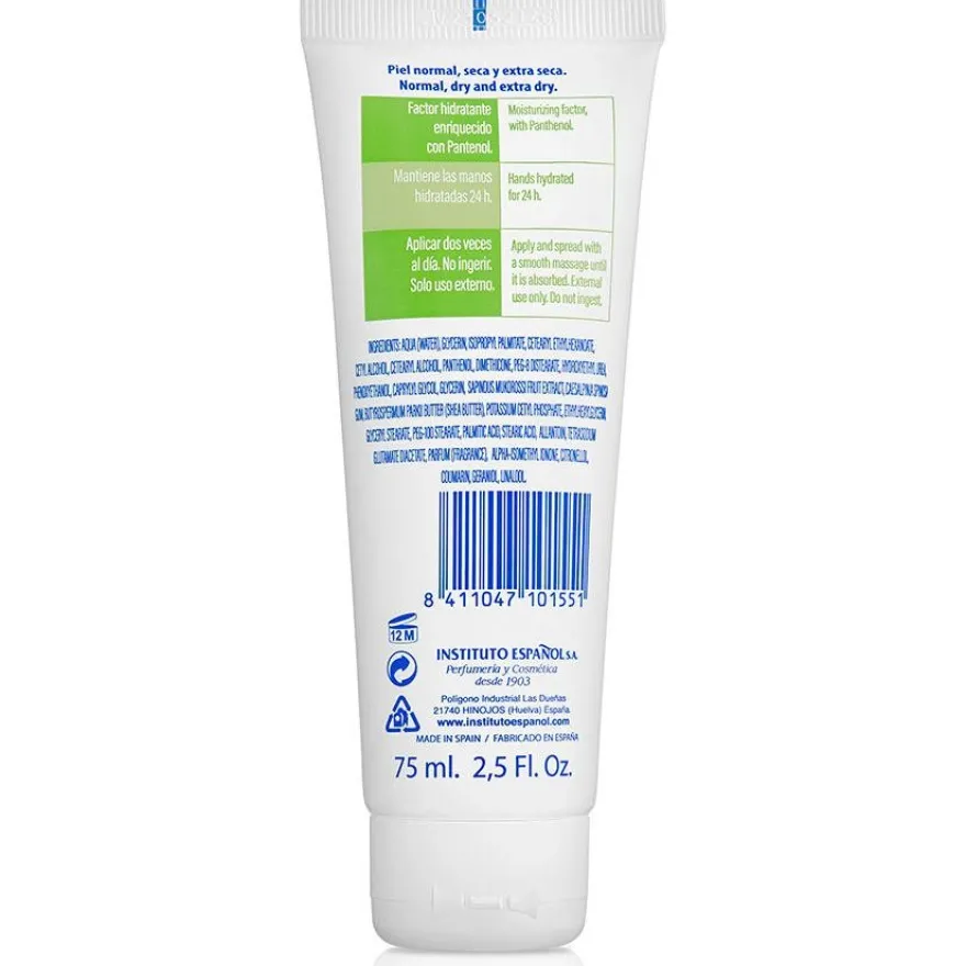 Instituto Español Crema de Manos con Pantenol 75ml - Instituto Espaol