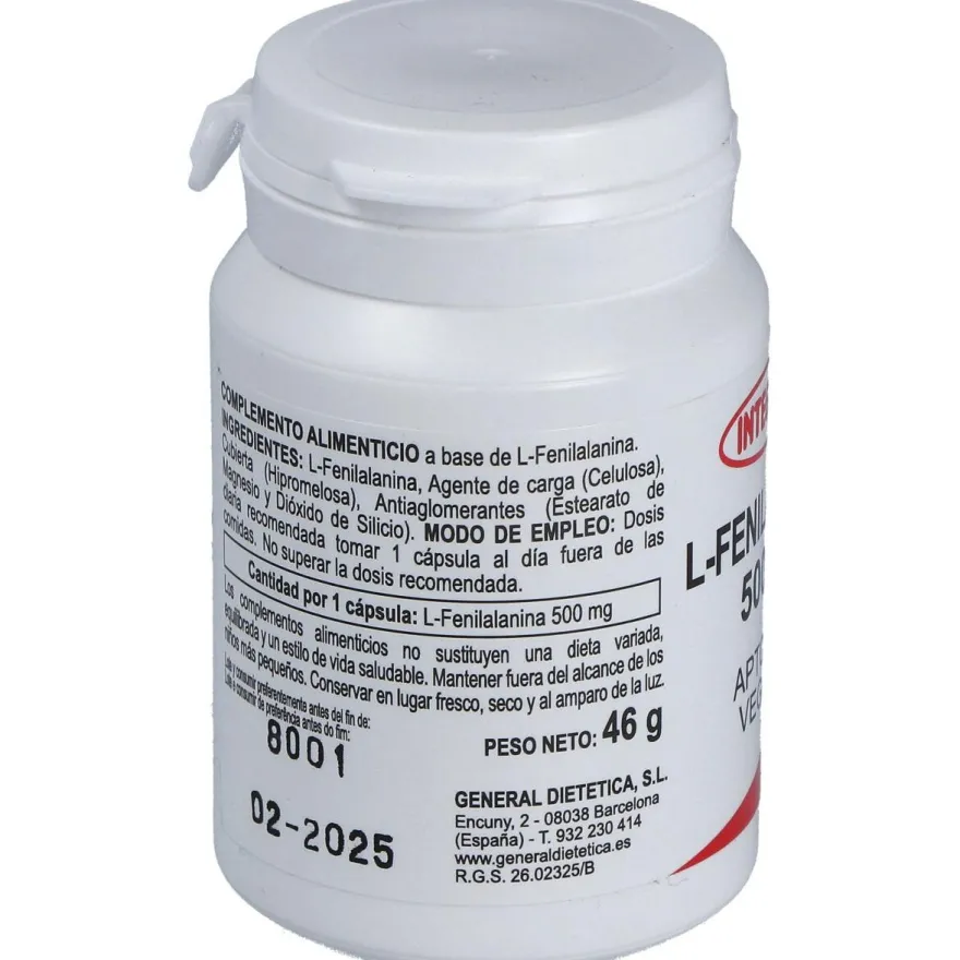 Integralia L-Fenilalanina 500Mg 50Caps