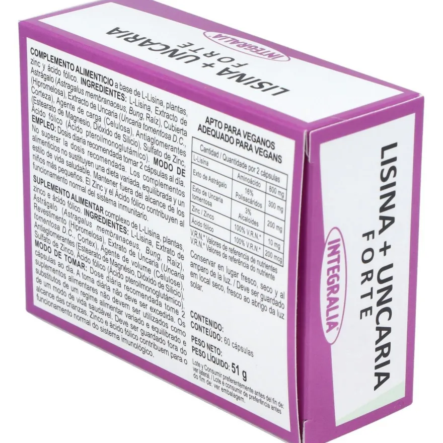 Integralia Lisina + Uncaria Forte 60Caps