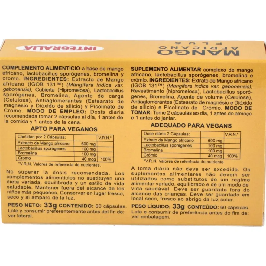Integralia Mango Africano Plus 60Caps