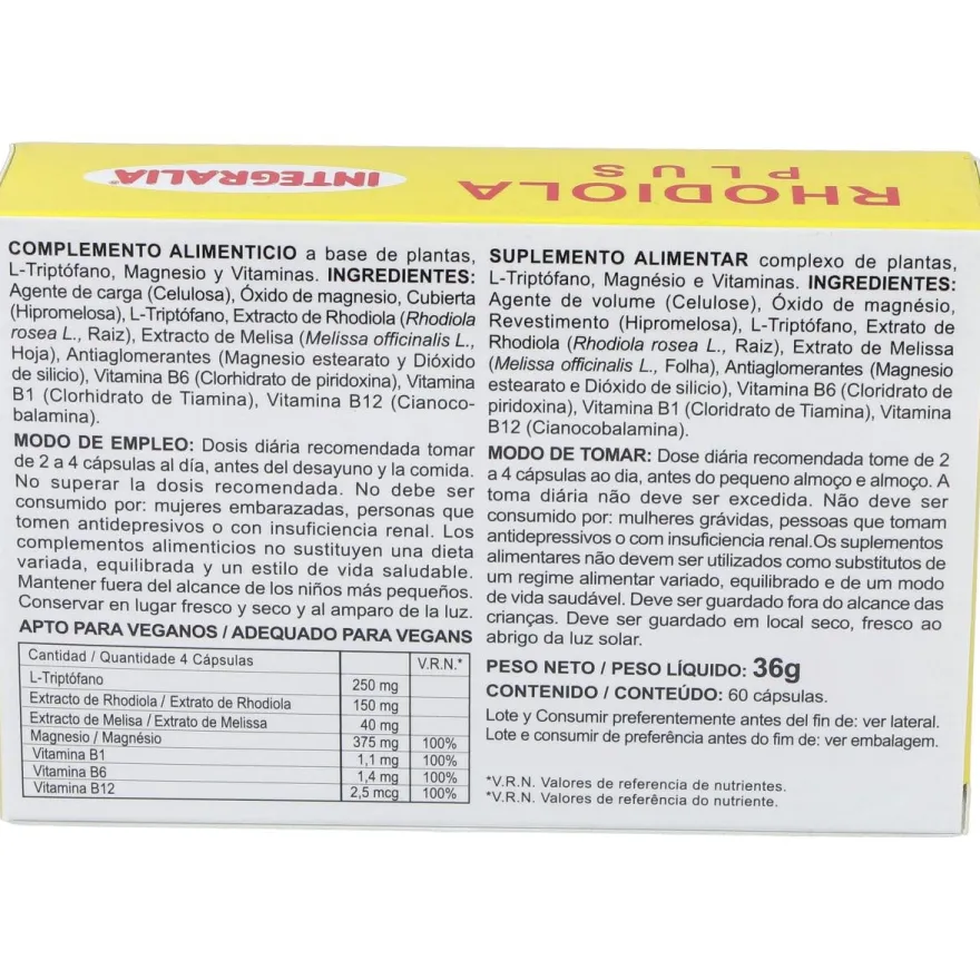 Integralia Rhodiola Plus 60 Capsulas