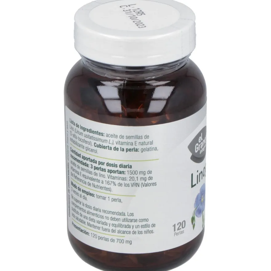 Integral Linogran Aceite de Lino 120 Perlas - El Granero