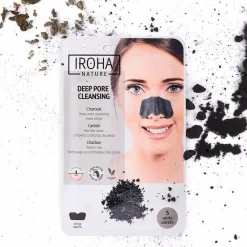 Iroha Nature Tiras Nariz Puntos Negros Carbón 5Uds