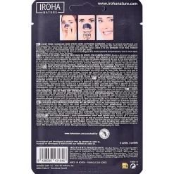 Iroha Nature Tiras Nariz Puntos Negros Carbón 5Uds