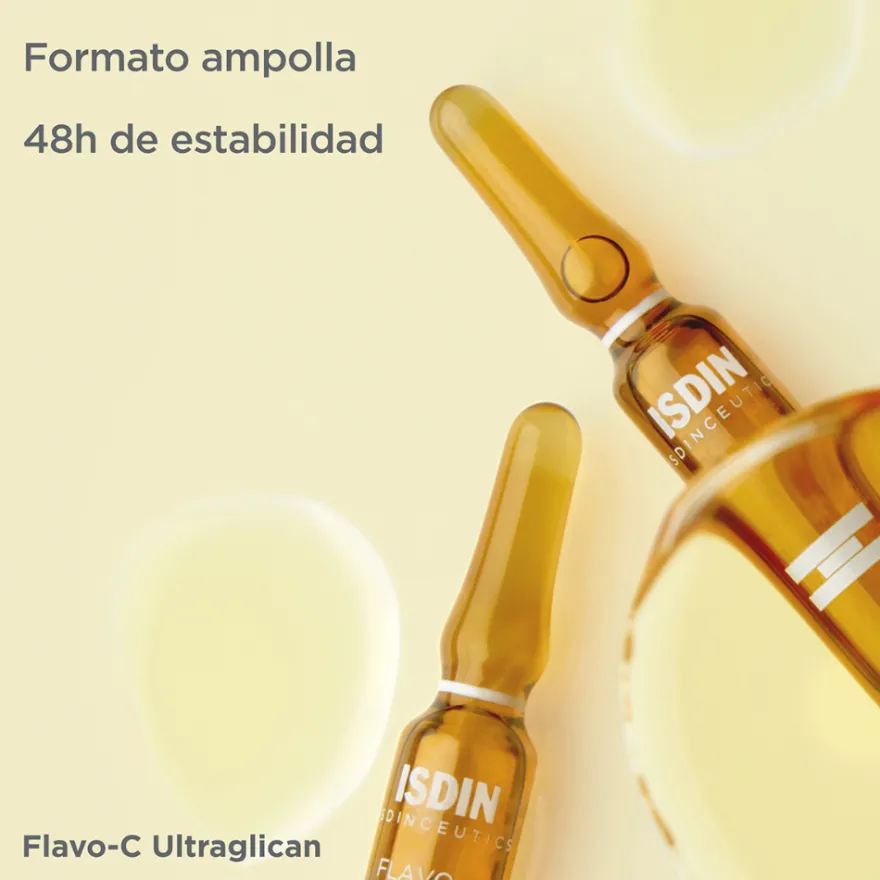 Isdinceutics Flavo-C Ultraglican, 10 Ampollas x 2 ml.- Isdin