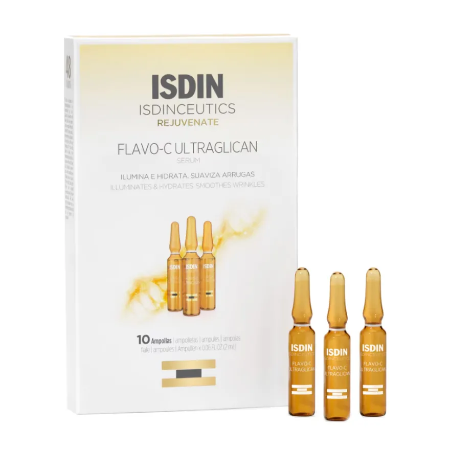 Isdinceutics Flavo-C Ultraglican, 10 Ampollas x 2 ml.- Isdin