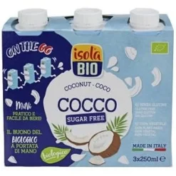 Isola Bio Bebida Vegetal De Coco Bio Sin Gluten 3X250Ml