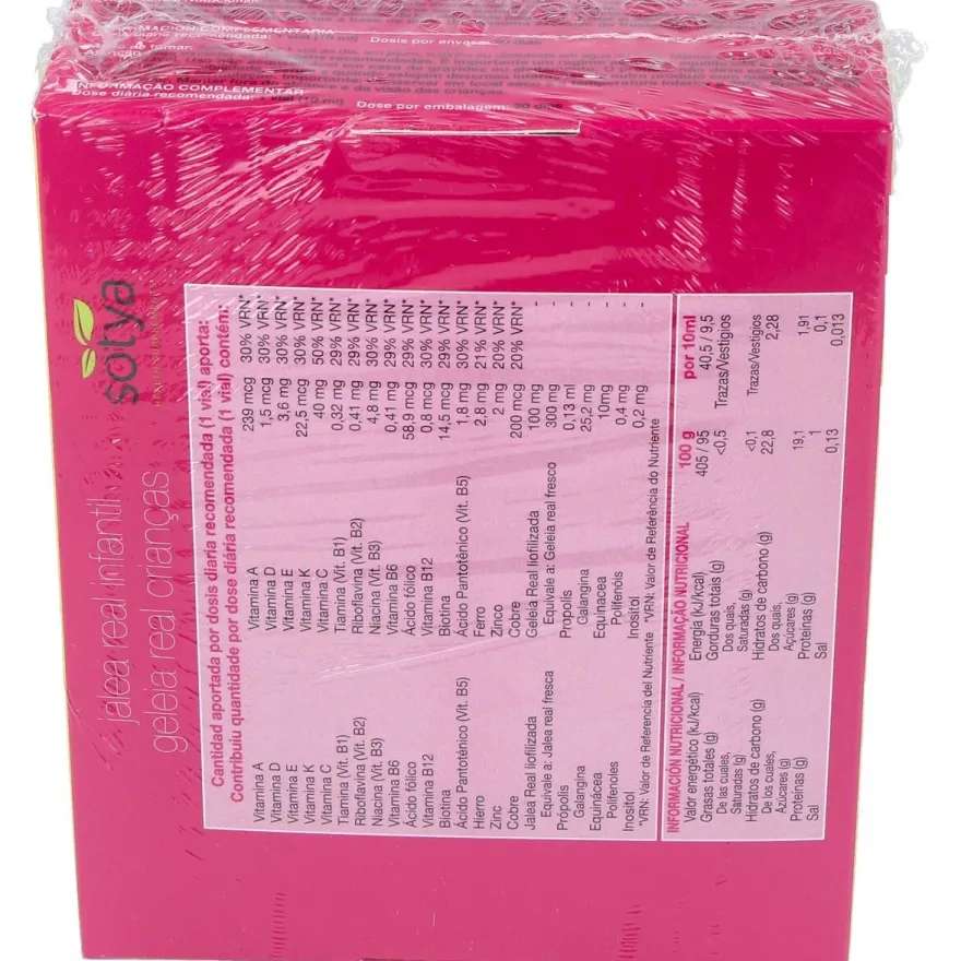 Jalea Real Infantil con Vitaminas 20 Viales - Sotya
