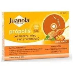 Juanola Propolis con Hedera Sabor Miel 24 Unidades - Pastillas