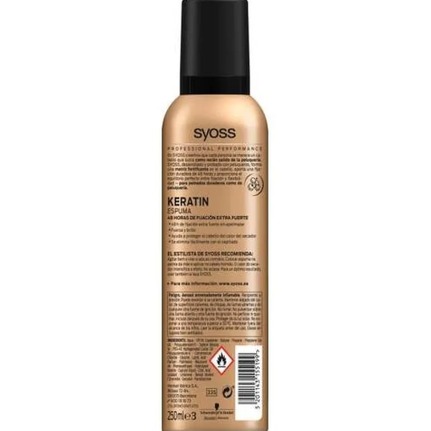 Keratin Espuma Flexible y Brillo 250ml - Syoss