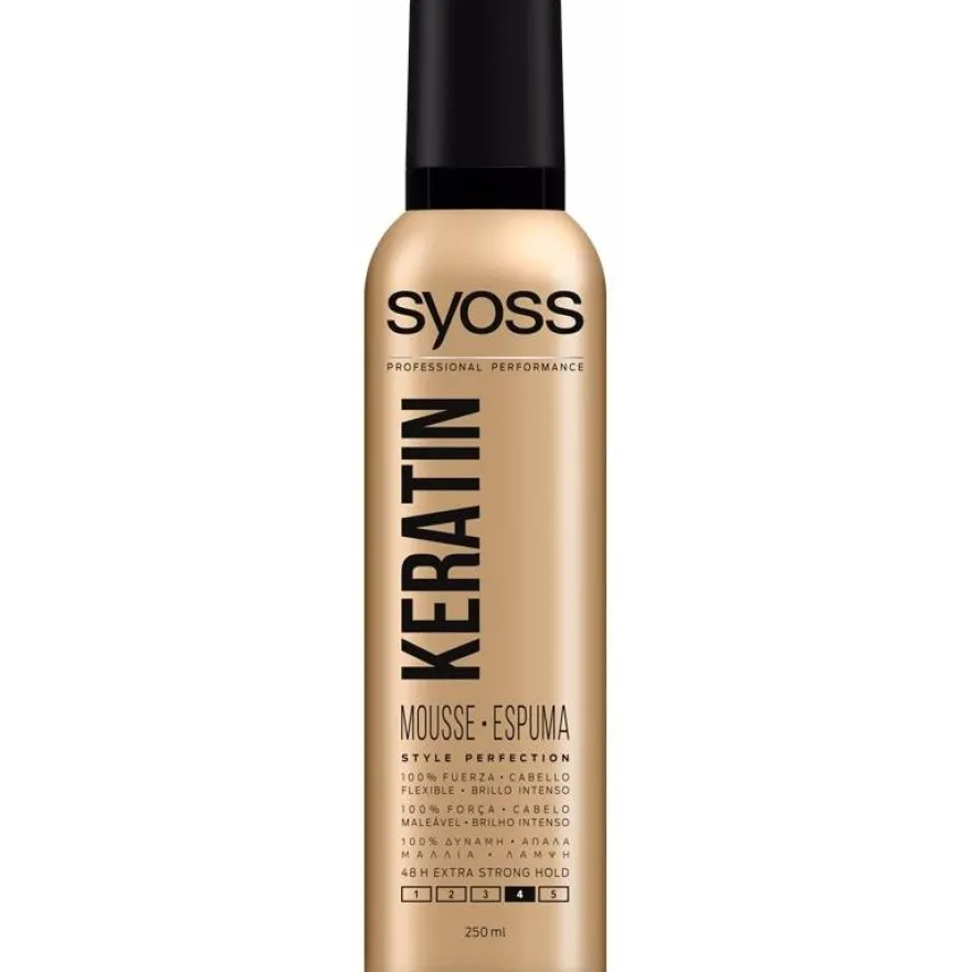 Keratin Espuma Flexible y Brillo 250ml - Syoss