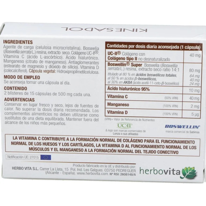 Kinesadol 30caps - Herbovita