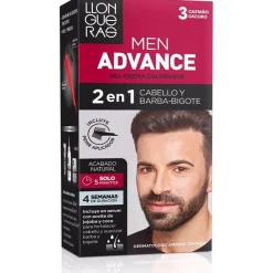 Kit Men Advance Tinte Gel Crema 3 Castaño Oscuro - Llongueras