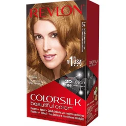Kit Tinte Colorsilk 57 Castaño Dorado Muy Claro - Revlon