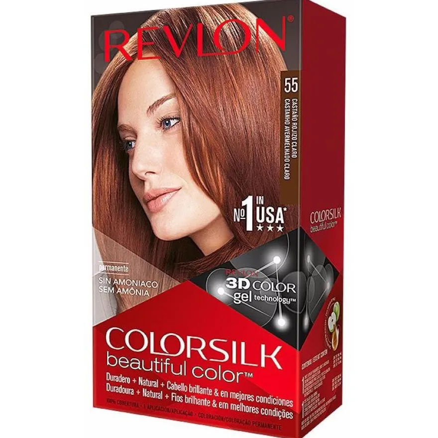 Kit Tinte Colorsilk 55 Rojizo Claro - Revlon