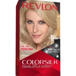 Kit Tinte Colorsilk 80 Rubio Medio Cenizo - Revlon