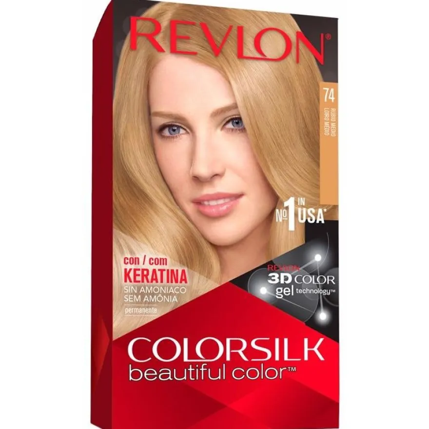 Kit Tinte Colorsilk 74 Rubio Medio - Revlon