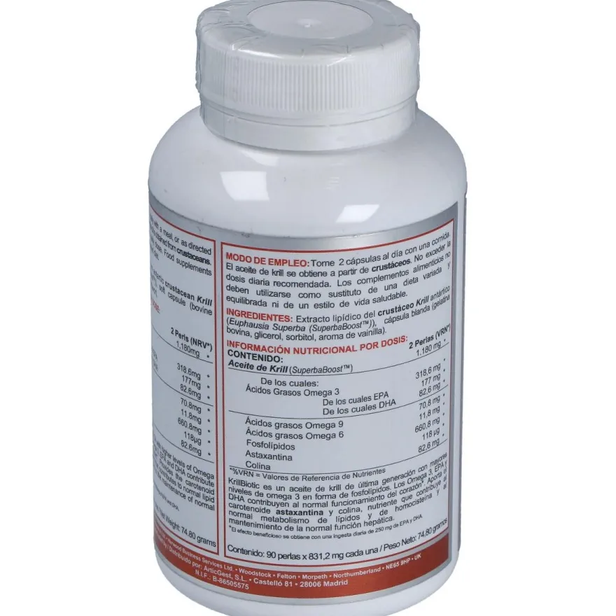 Krillbiotic Ab 590 mg Ecoharvesting 90 Cápsulas - Airbiotic