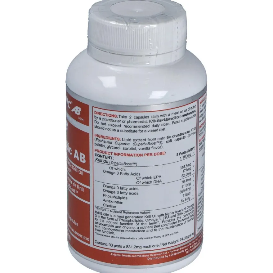 Krillbiotic Ab 590 mg Ecoharvesting 90 Cápsulas - Airbiotic