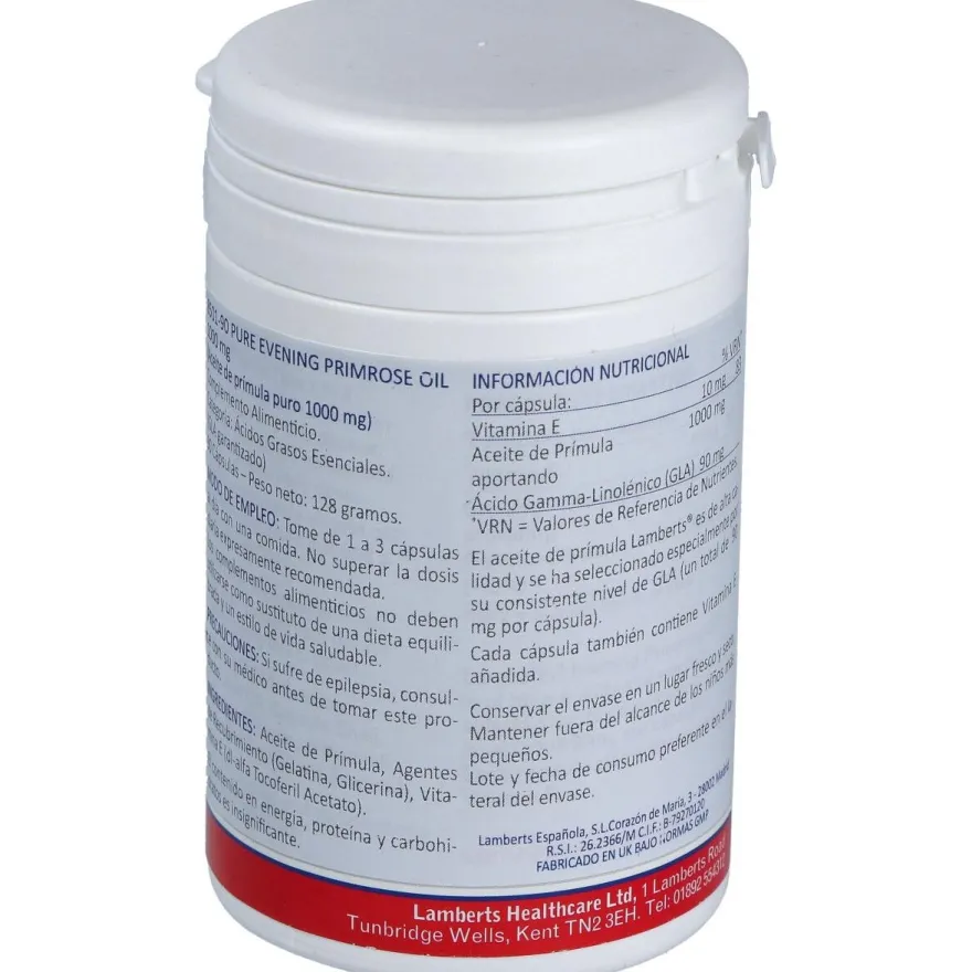 Lamberts Aceite De Prímula 1000Mg 90 Cáps.