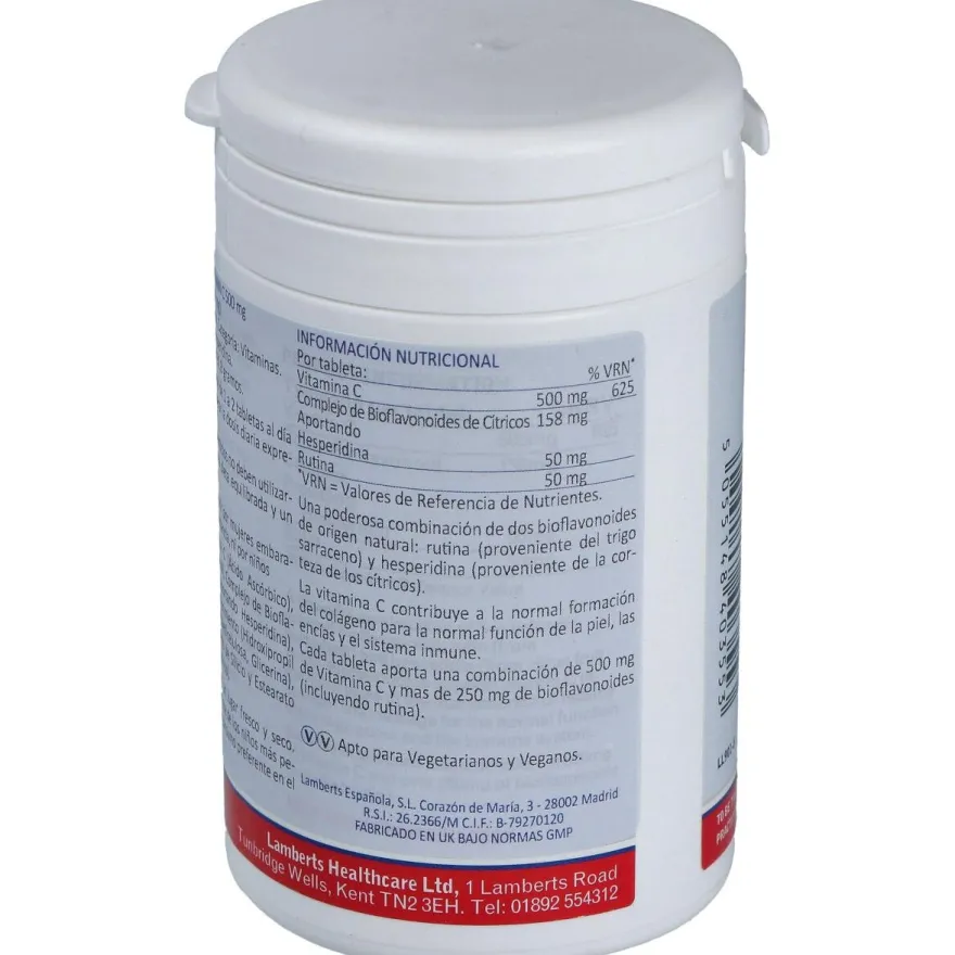 Lamberts Rutina Y Vitamina C 500Mg + Bioflavonoides 90 Comprimid
