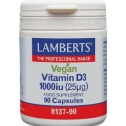 Lamberts Vitamina D3 Vegana 1000 Ui (25 Μg) 90 Cápsulas