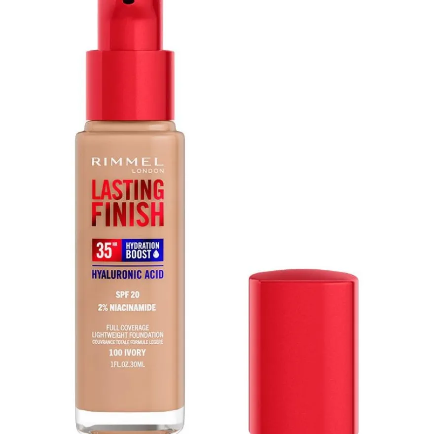 Lasting Finish Hydration Boost 35hr Spf20 100 Ivory 30ml - Rimmel