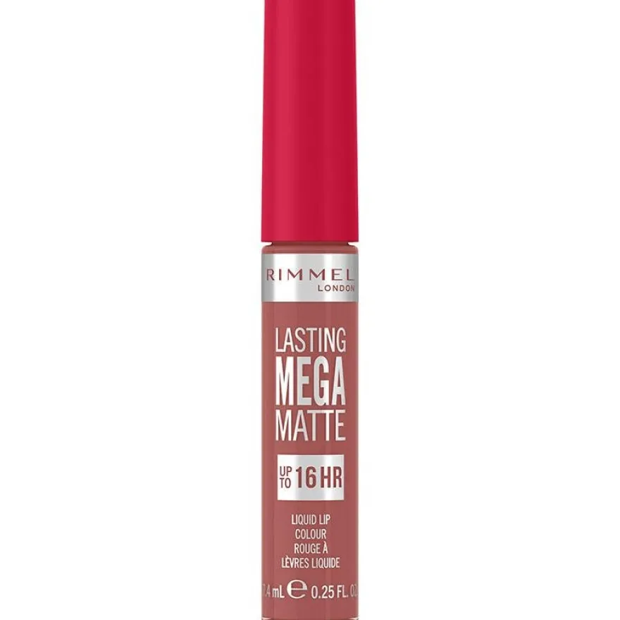 Lasting Mega Matte Liquid Lip Colour 200 Pink Blink 7.4ml - Rimmel
