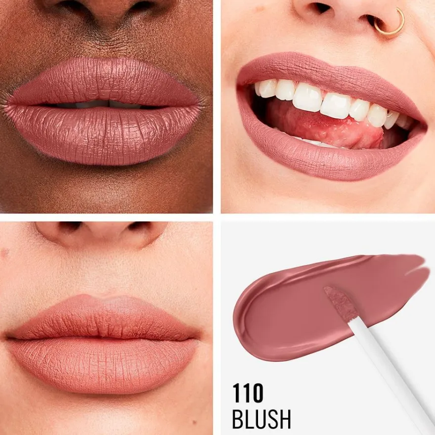 Lasting Mega Matte Liquid Lip Colour 110 Blush 7.4ml - Rimmel