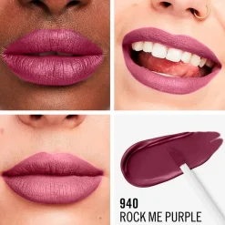 Lasting Mega Matte Liquid Lip Colour 940 Rock Me Purple 7.4ml - Rimmel