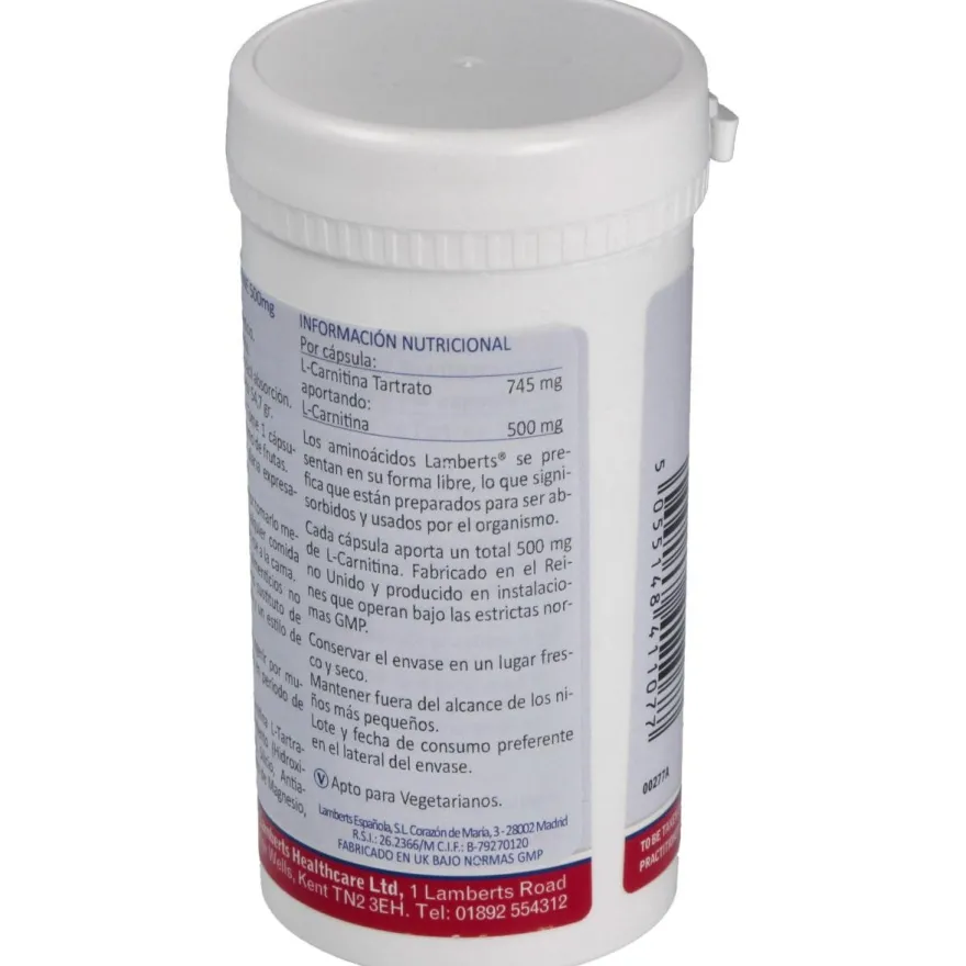 L - Carnitine 500mg 60caps - Lamberts