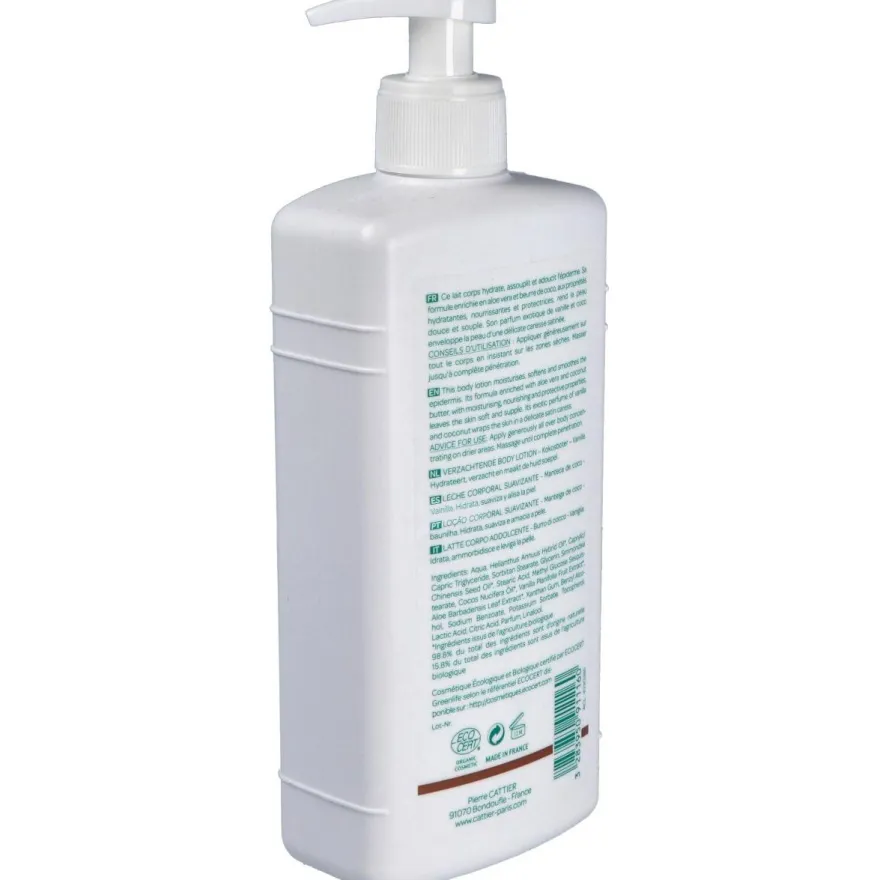 Leche Corporal Suavizante Coco y Vainilla Bio 500ml - Cattier