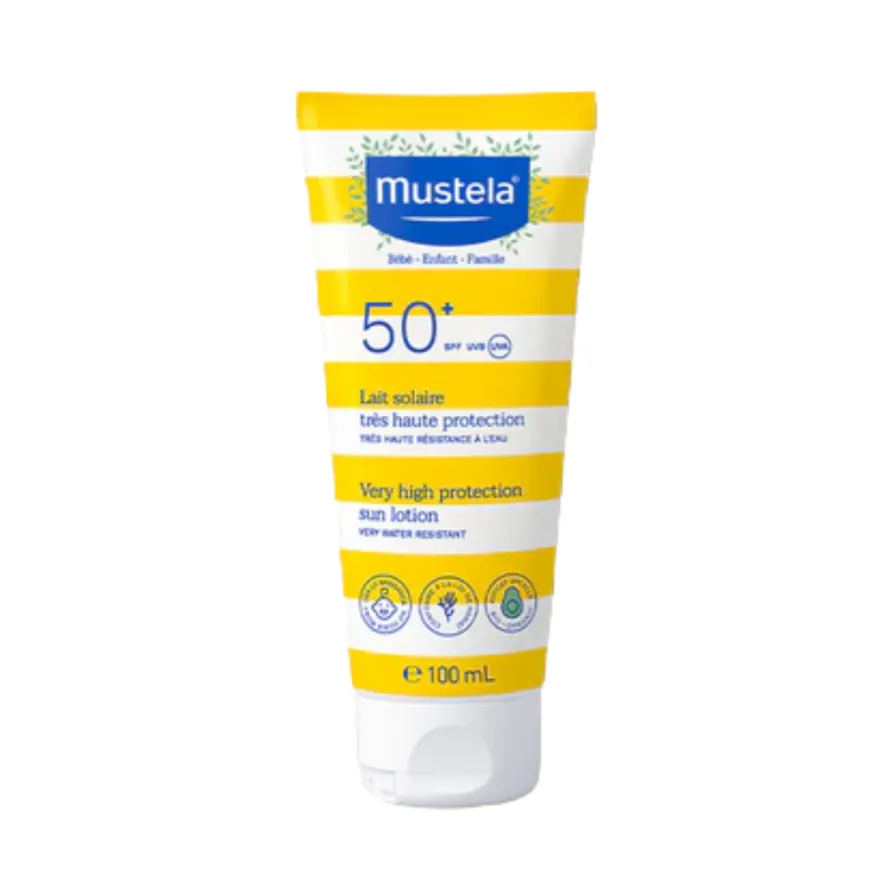 Leche Solar muy alta Protección SPF50+, 100 ml. - Mustela