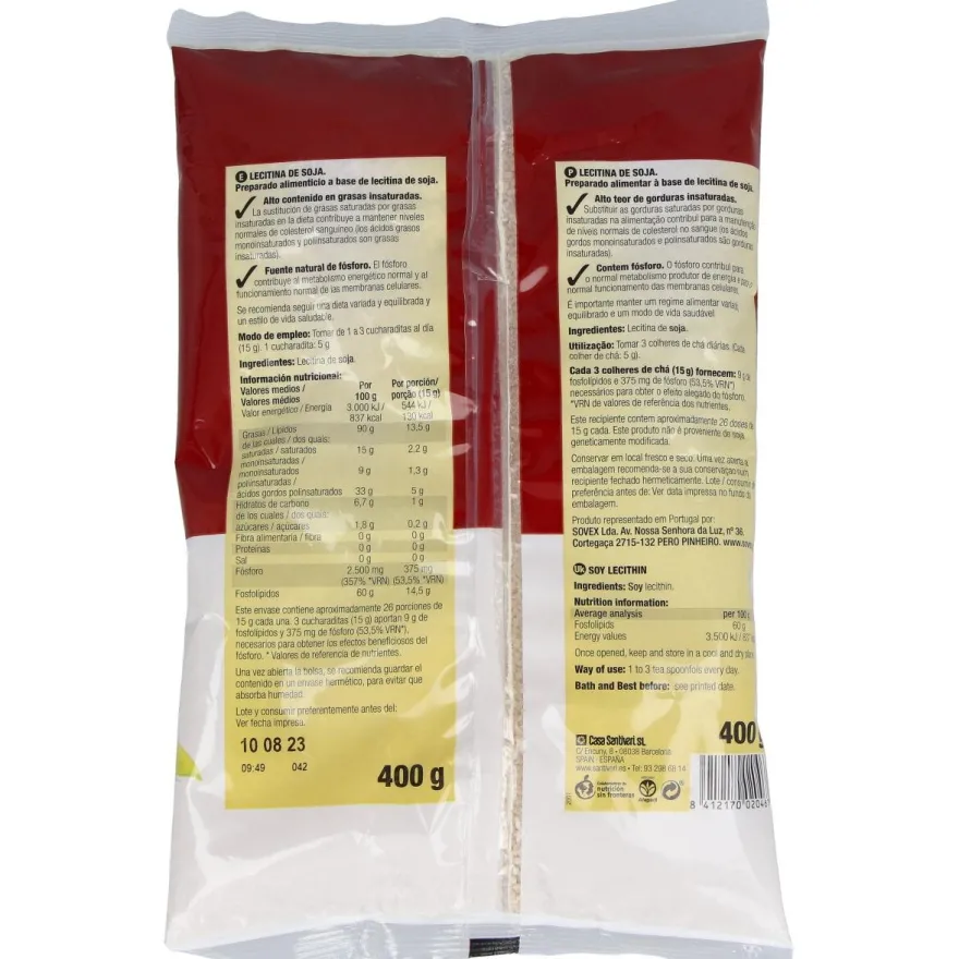 Lecitina Bolsa de 400 Gr - Santiveri