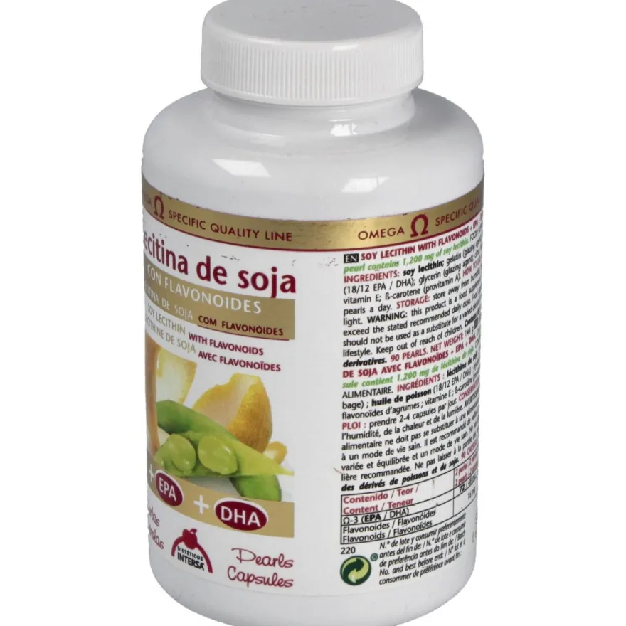 Lecitina de Soja con Flavonoides 1200mg.90perlas - Intersa