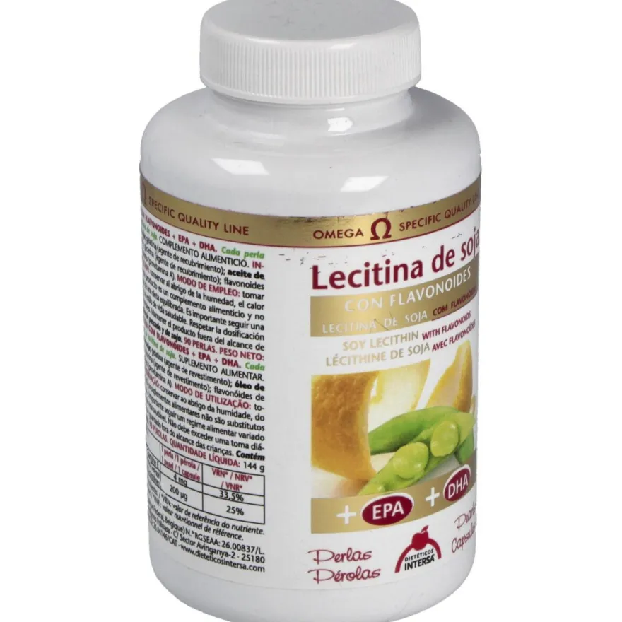 Lecitina de Soja con Flavonoides 1200mg.90perlas - Intersa