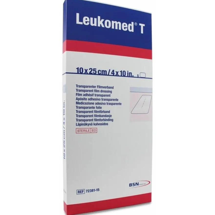 Leukomed T Apósito Transparente 10 X 25 Cm, 5 Uds