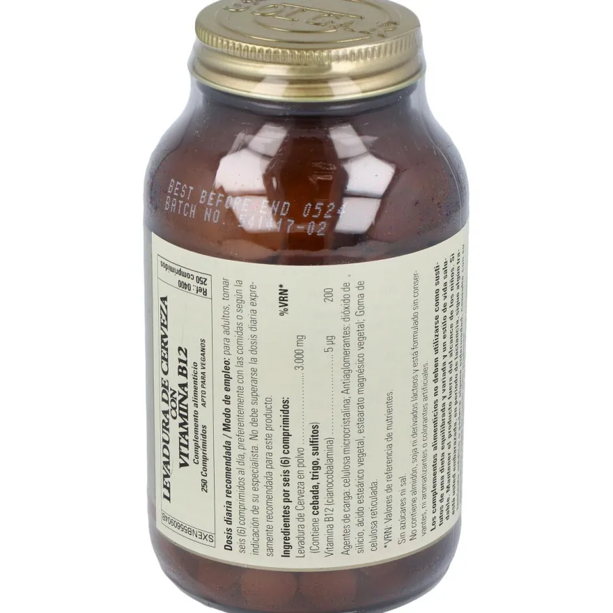 Levadura de Cerveza con Vitamina B12 250comp - Solgar