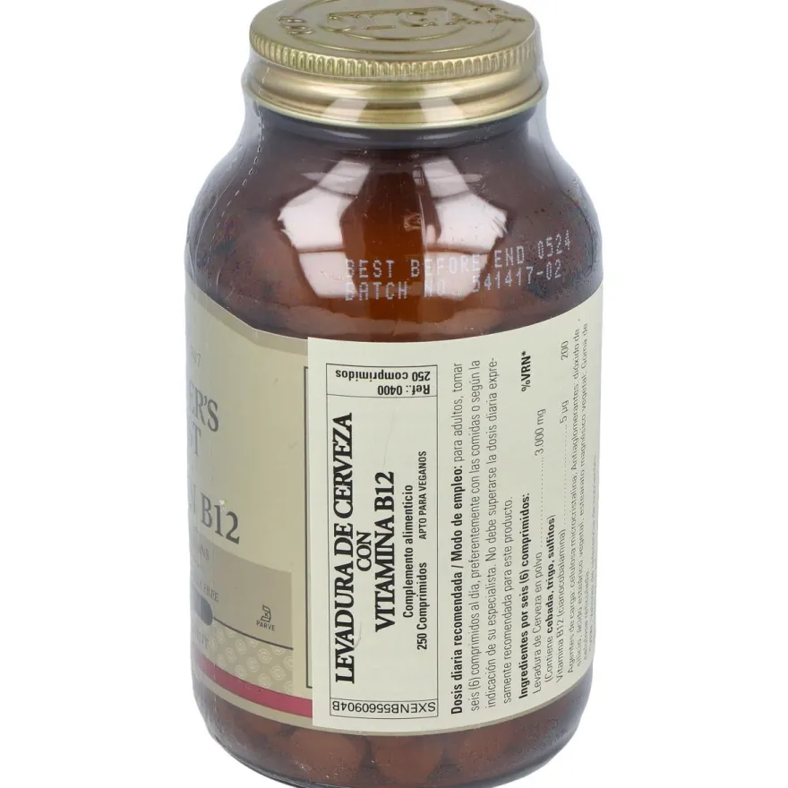 Levadura de Cerveza con Vitamina B12 250comp - Solgar