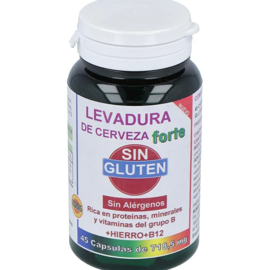 Levadura de Cerveza Forte sin Gluten 45cap - Robis