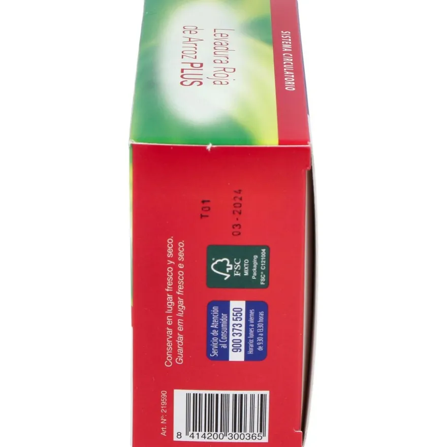 Levadura Roja de Arroz Plus 60cap - Dietisa