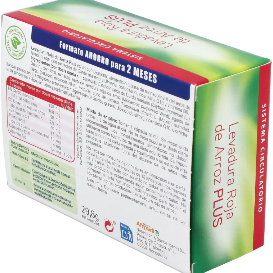 Levadura Roja de Arroz Plus 60cap - Dietisa