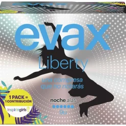 Liberty Noche Compresas con Alas 9u - Evax
