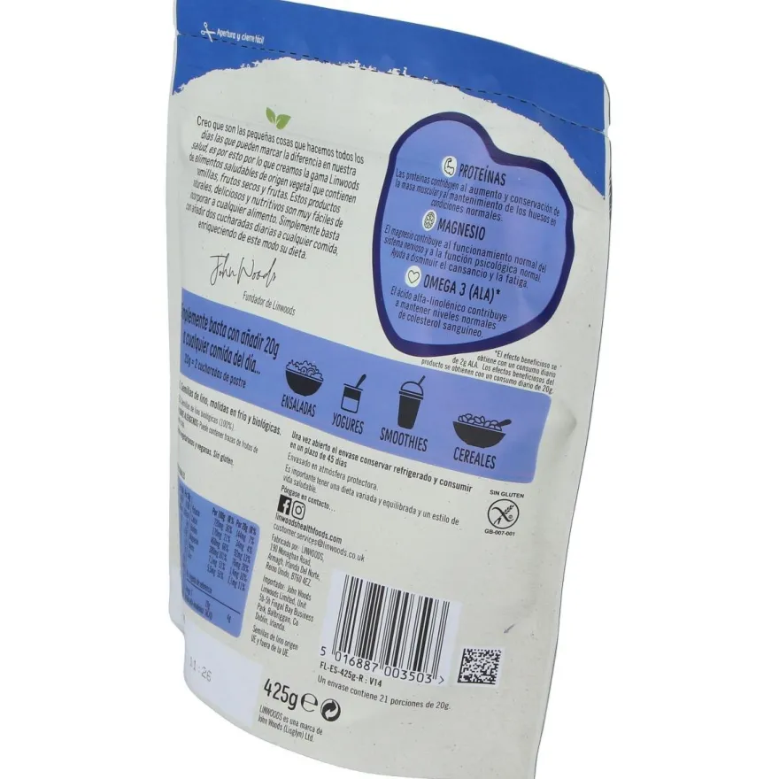 Linwood Semilla Lino Molido Bio 425g - Linwoods
