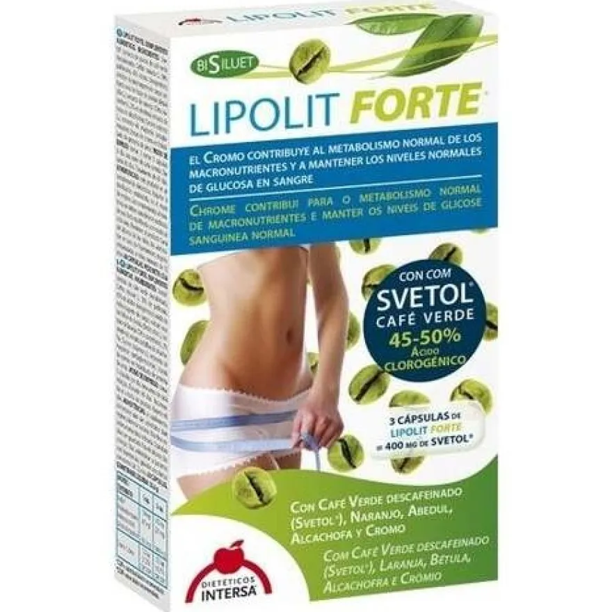 Lipolit Forte Com Café Verde Descafeinado 60caps - Intersa