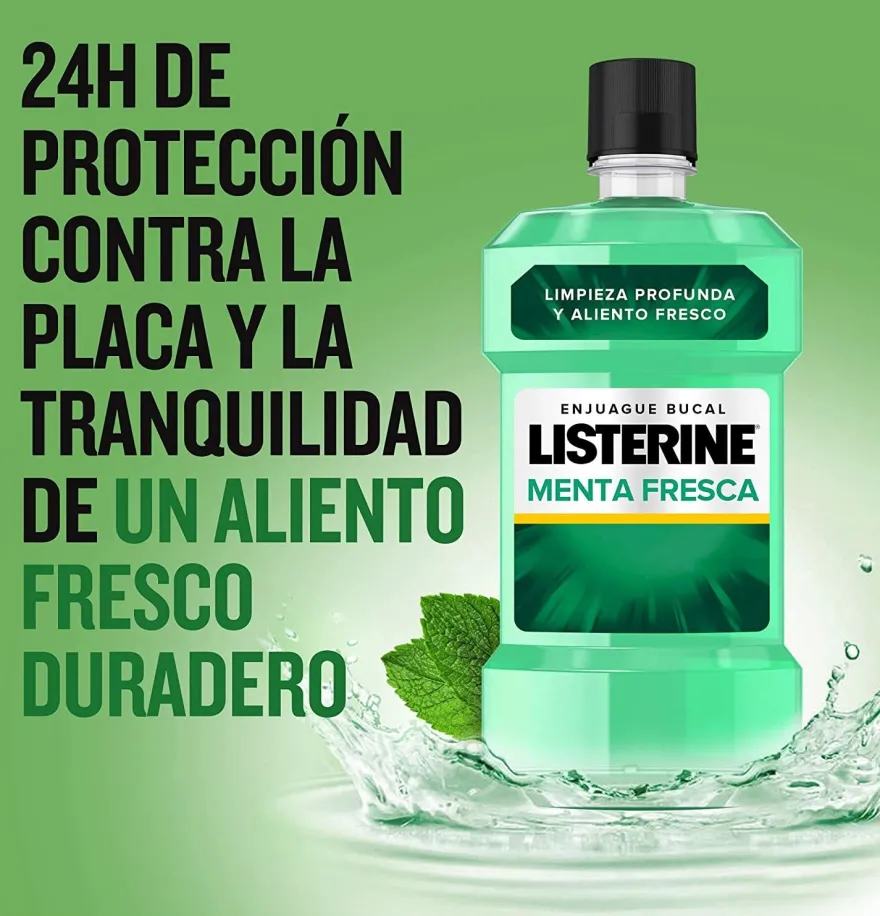 Listerine (1 Envase 500 ml Sabor Menta Fresca) - Johnson&johnson