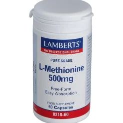L - Metionina 500mg 60 Caps - Lamberts