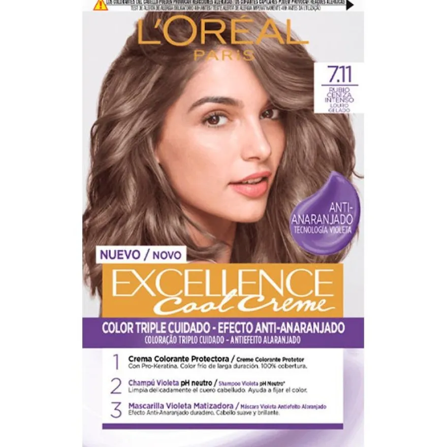 L'oréal Paris Excellence 7.11 Rubio Ceniza Intenso 192ml - L'oral